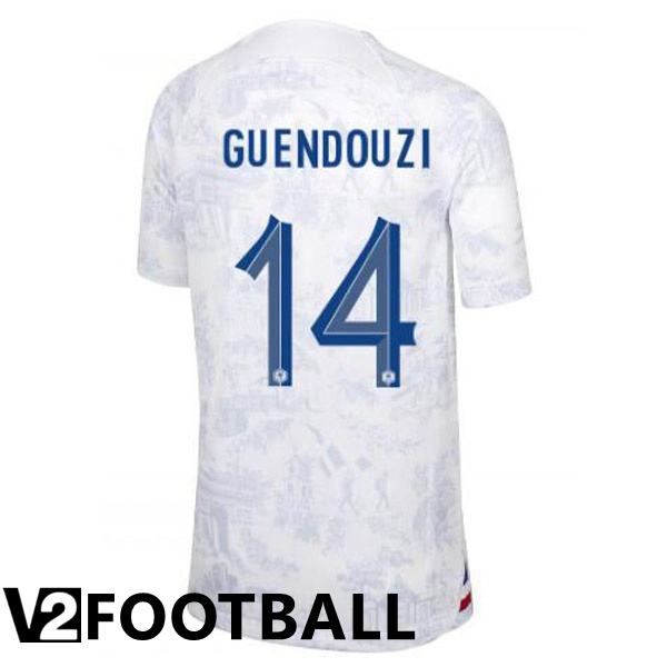France (GUENDOUZI 14) Away Shirts White World Cup 2022