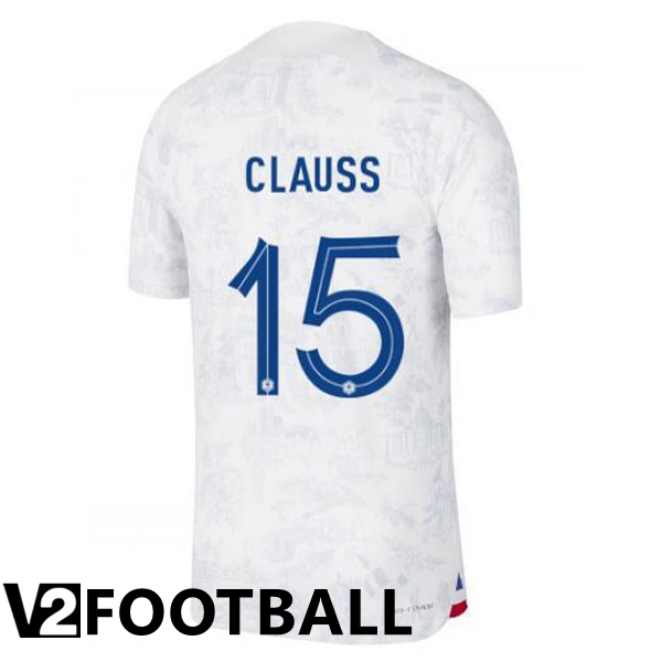 France (CLAUSS 15) Away Shirts White World Cup 2022