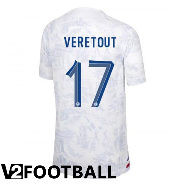 France (VERETOUT 17) Away Shirts White World Cup 2022