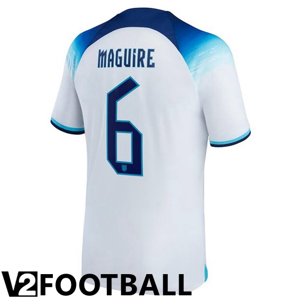 England (MAGUIRE 6) Home Shirts White World Cup 2022