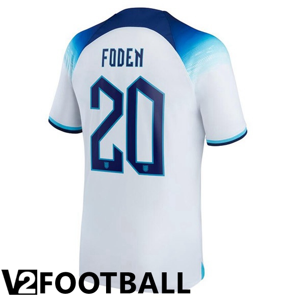 England (FODEN 20) Home Shirts White World Cup 2022