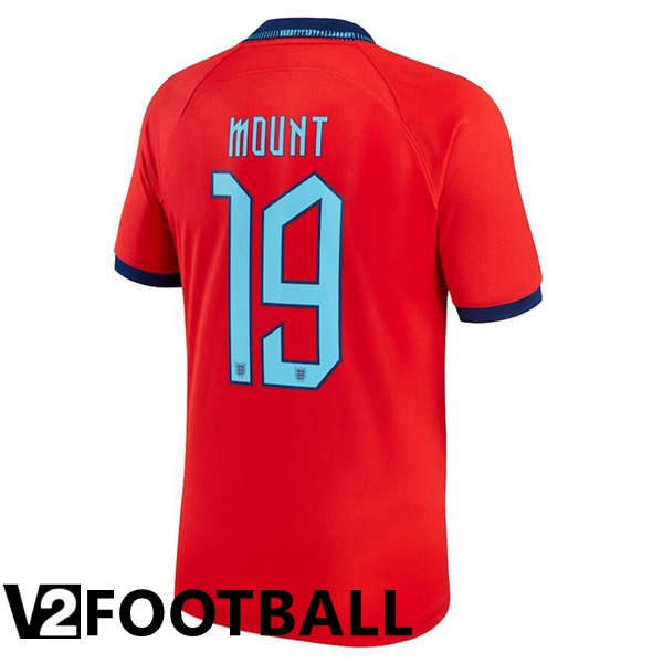 England (MOUNT 19) Away Shirts Red World Cup 2022