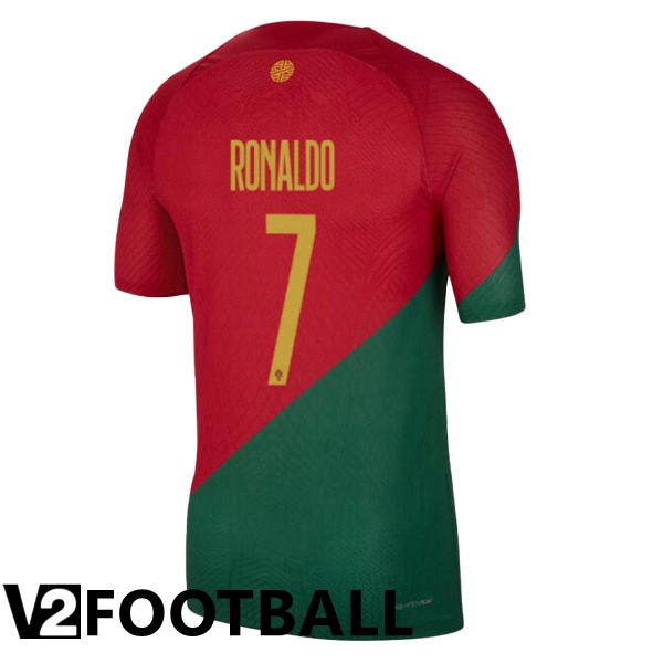 Portugal (RONALDO 7) Home Shirts Red Green World Cup 2022