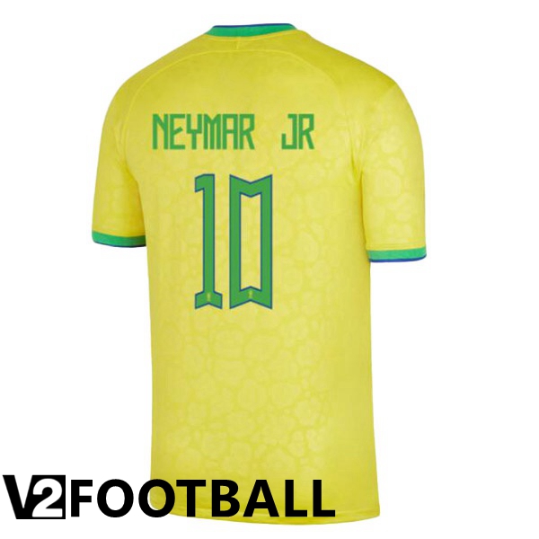 Brazil (NEYMAR JR 10) Home Shirts Yellow World Cup 2022