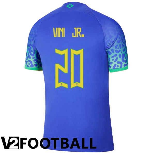 Brazil (VINI JR. 20) Away Shirts Blue World Cup 2022