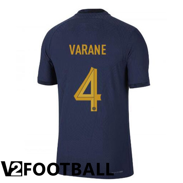 France (VARANE 4) Home Shirts Royal Blue World Cup 2022