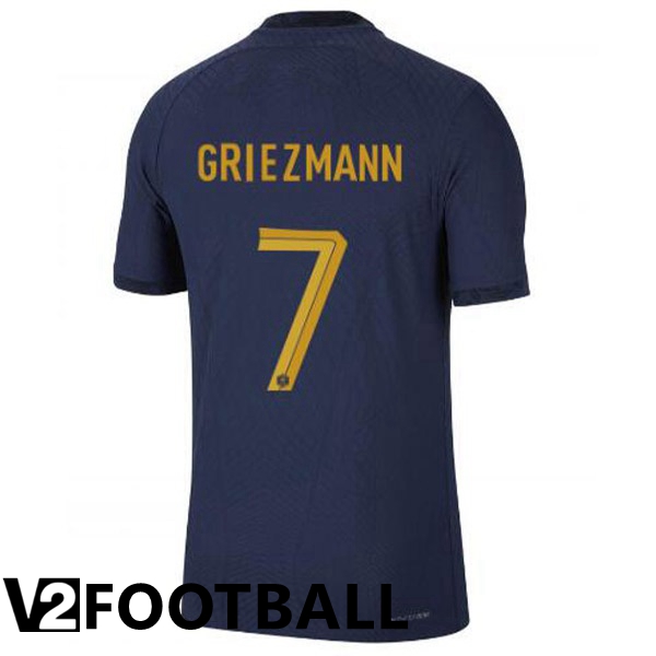 France (GRIEZMANN 7) Home Shirts Royal Blue World Cup 2022