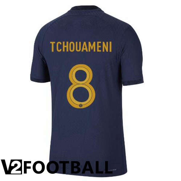 France (TCHOUAMENI 8) Home Shirts Royal Blue World Cup 2022