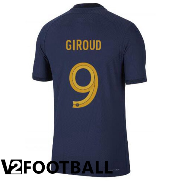 France (GIROUD 9) Home Shirts Royal Blue World Cup 2022
