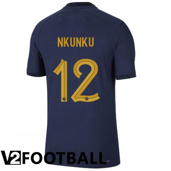 France (NKUNKU 12) Home Shirts Royal Blue World Cup 2022