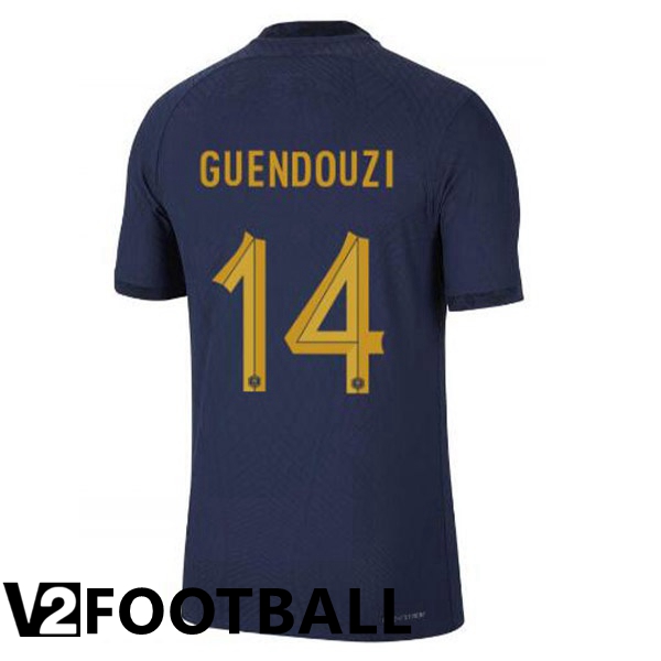 France (GUENDOUZI 14) Home Shirts Royal Blue World Cup 2022