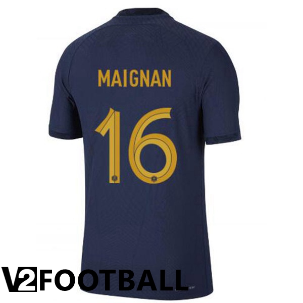 France (MAIGNAN 16) Home Shirts Royal Blue World Cup 2022