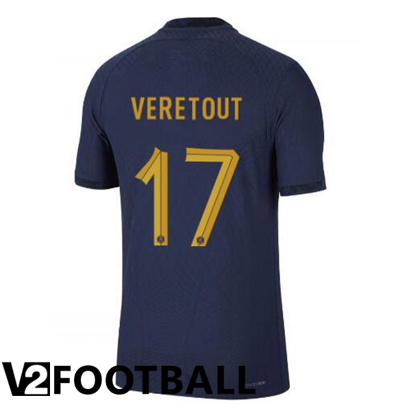 France (VERETOUT 17) Home Shirts Royal Blue World Cup 2022