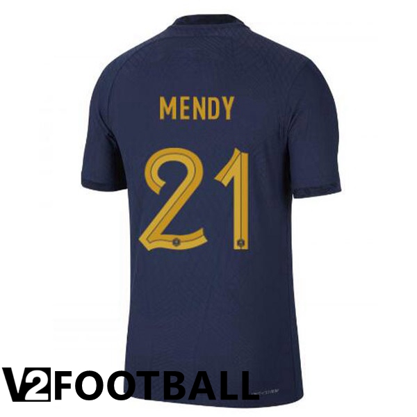 France (MENDY 21) Home Shirts Royal Blue World Cup 2022