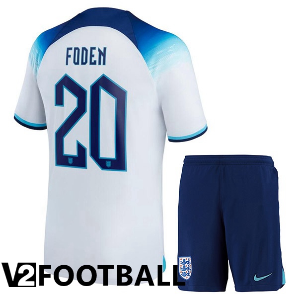 England (FODEN 20) Kids Home Shirts White 2023/2023