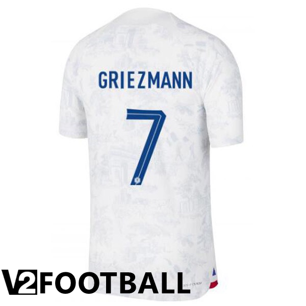 France (GRIEZMANN 7) Away Shirts White 2023/2023