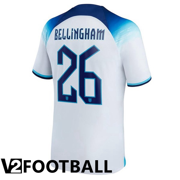 England (BELLINGHAM 26) Home Shirts White 2023/2023