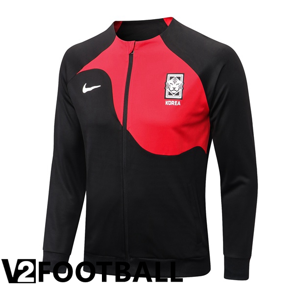 South Korea Training Jacket Black Red 2022/2023