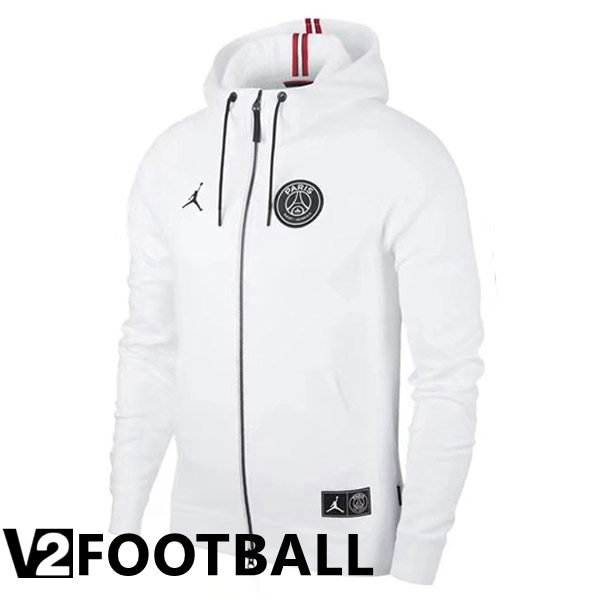 JORDAN Paris Saint Germain Training Jacket Hoodie White 2022/2023