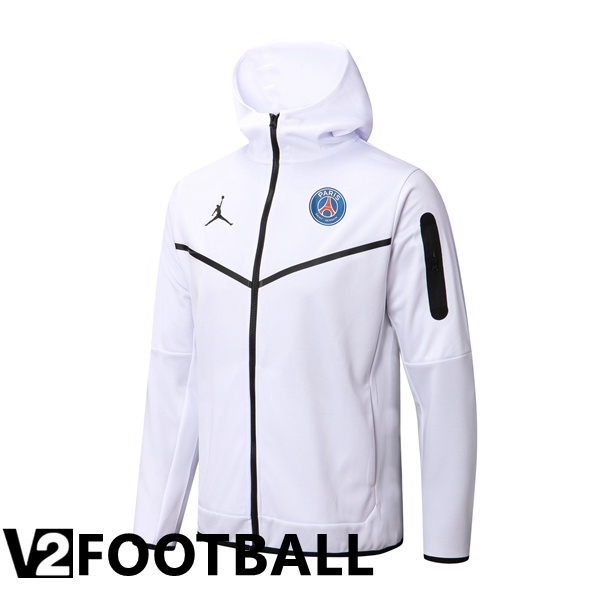 JORDAN Paris Saint Germain Training Jacket Hoodie White 2022/2023