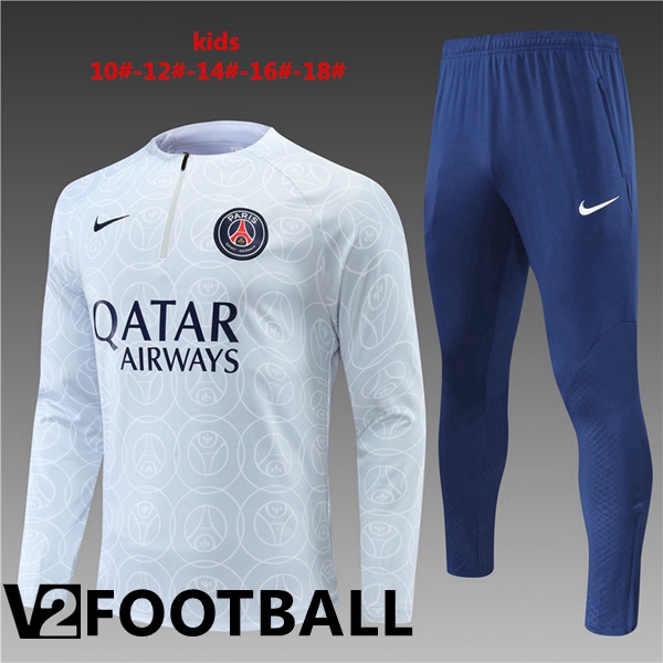 Paris Saint Germain Kids Training Tracksuit Grey 2022/2023