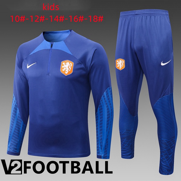 Netherlands Kids Training Tracksuit Blue 2022/2023