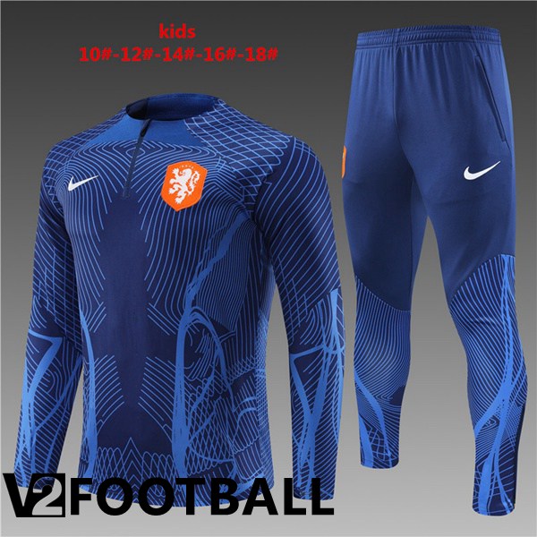 Netherlands Kids Training Tracksuit Royal Blue 2022/2023