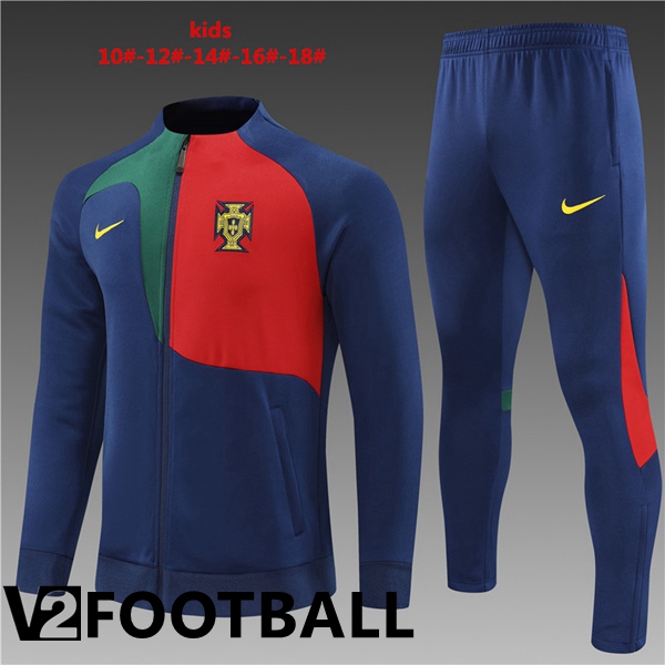 Portugal Kids Training Jacket Suit Royal Blue 2022/2023