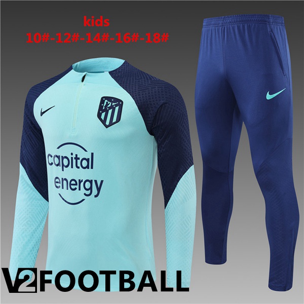 Atletico Madrid Kids Training Tracksuit Blue 2022/2023