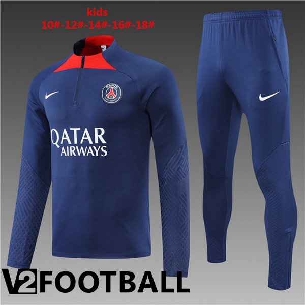 Paris Saint Germain Kids Training Jacket Suit Blue 2022/2023