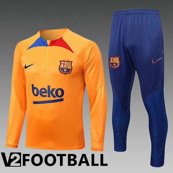 FC Barcelona Kids Training Jacket Suit Orange 2022/2023