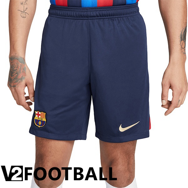 Barcelona Soccer Shorts Home Red Blue 2022/2023