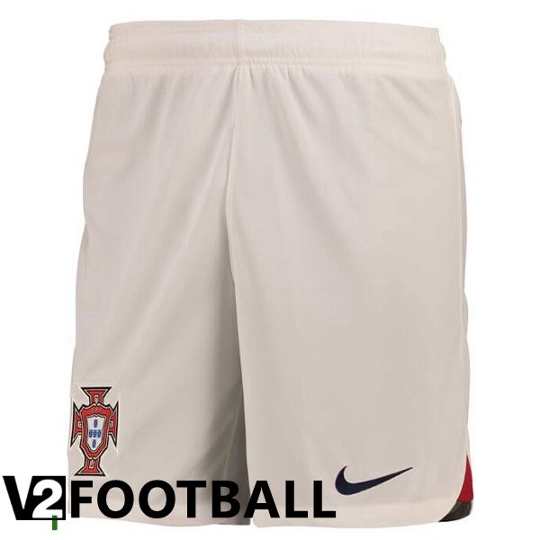 Portugal Soccer Shorts Away White 2022/2023