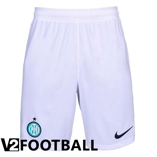 Inter Milan Soccer Shorts Away White 2022/2023