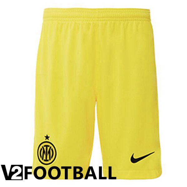 Inter Milan Soccer Shorts Third Yellow 2022/2023