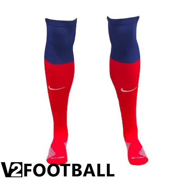 Atletico Madrid Soccer Socks Home Red 2022/2023