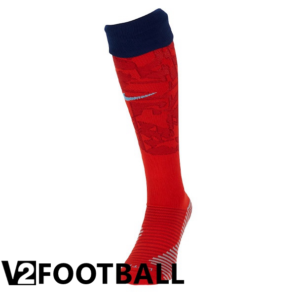 England Soccer Socks Away Red 2022/2023