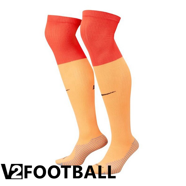 Atletico Madrid Soccer Socks Third Orange 2022/2023