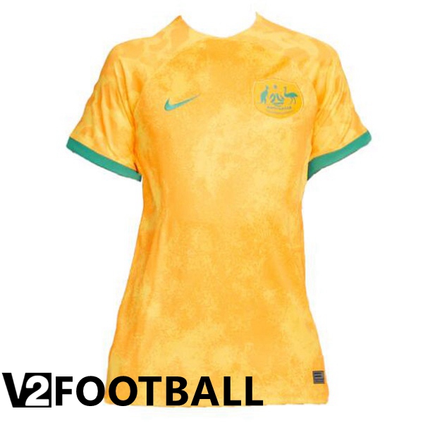 Australia Womens Home Shirts Yellow World Cup 2022