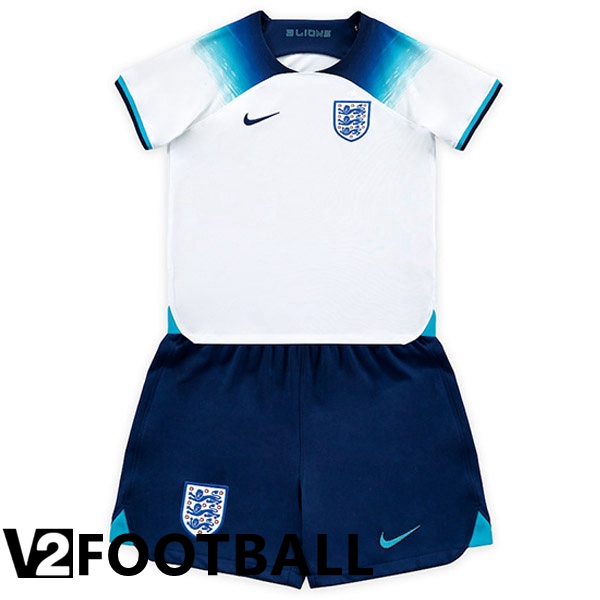 England Kids Home Shirts White World Cup 2022