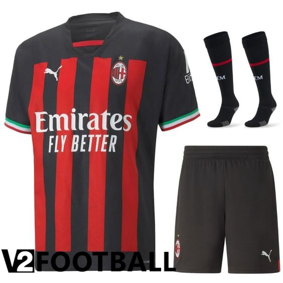 AC Milan Home Shirts (Shorts + Sock) 2022/2023