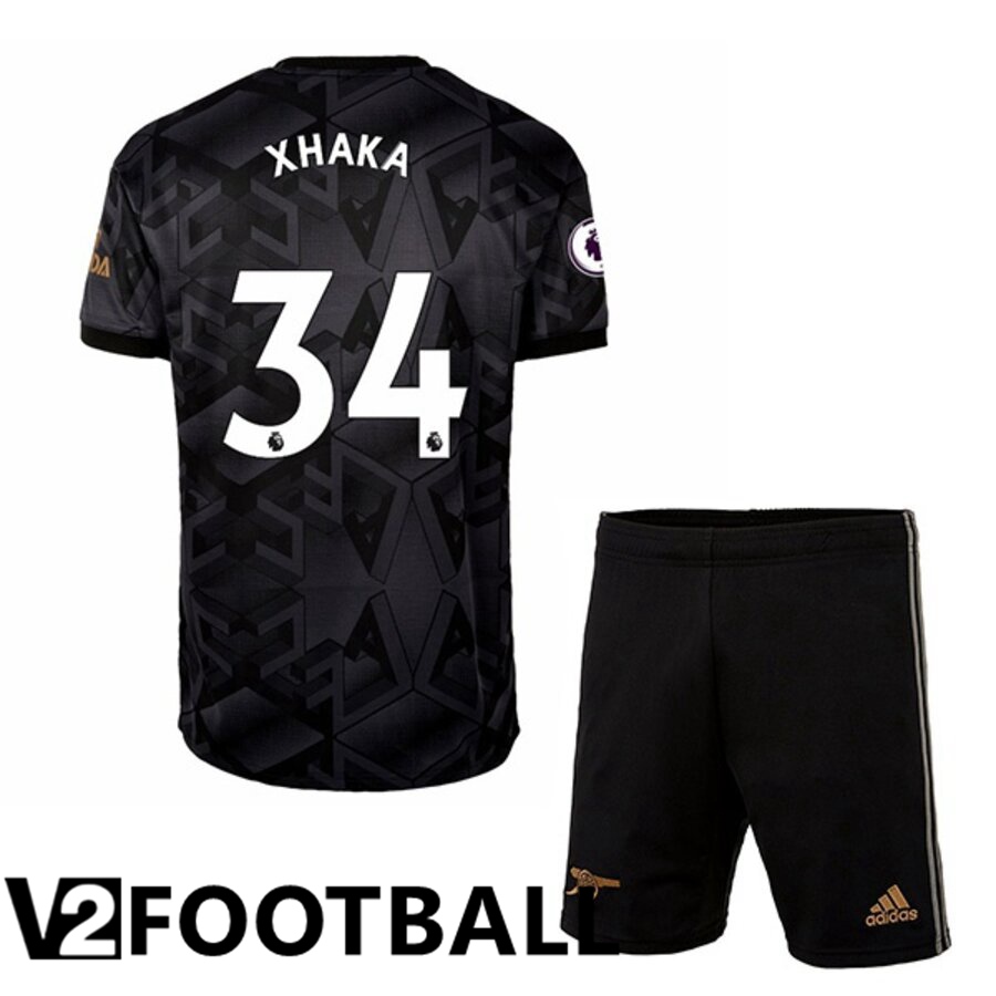 Arsenal (XHAKA 34) Kids Away Shirts 2022/2023