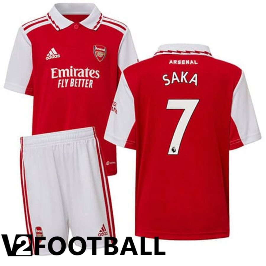 Arsenal（SAKA 7）Kids Home Shirts 2022/2023