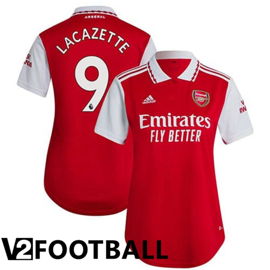 Arsenal (LACAZETTE 9) Womens Home Shirts 2022/2023