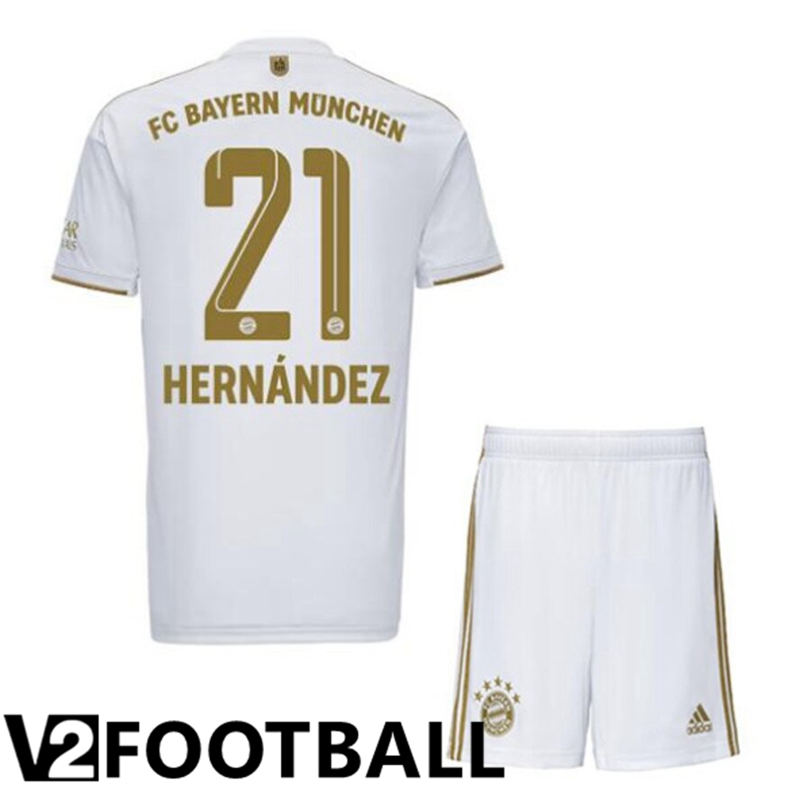 Bayern Munich (HERNÁNDEZ 21) Kids Away Shirts 2022/2023