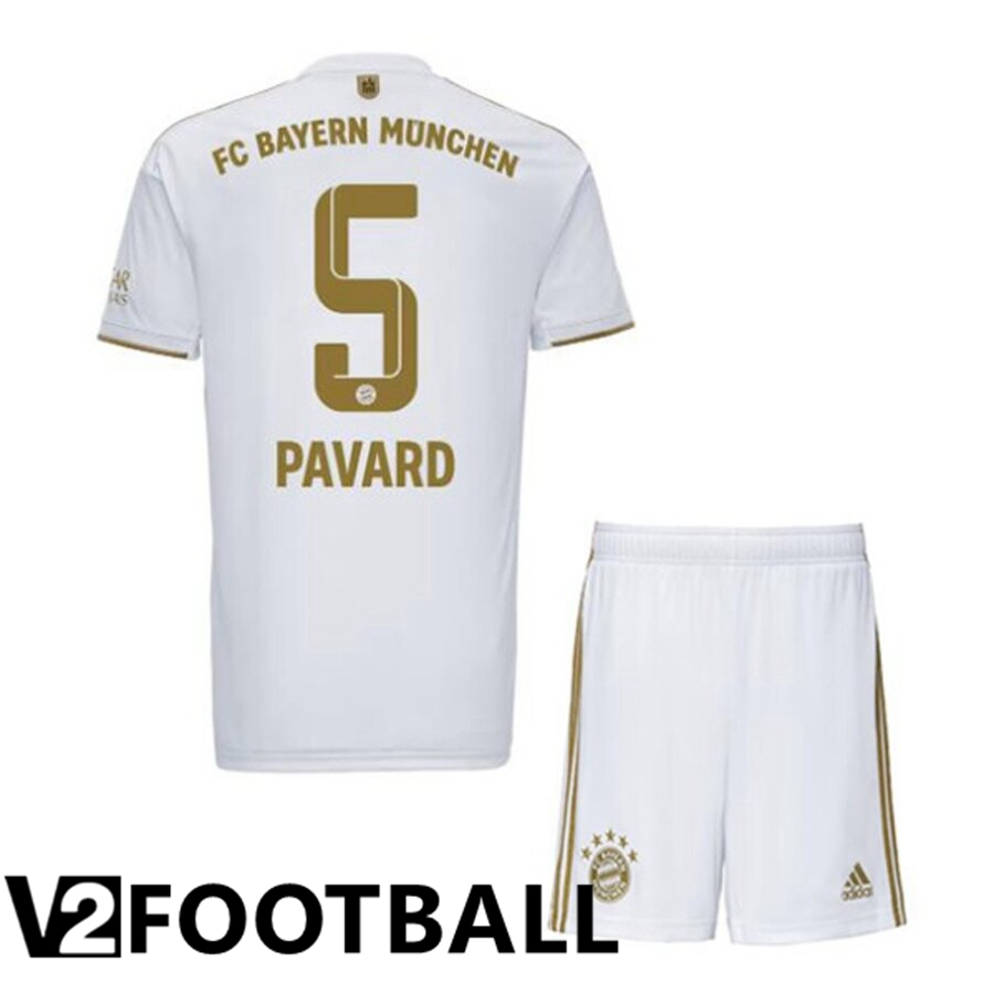 Bayern Munich (PAVARD 5) Kids Away Shirts 2022/2023