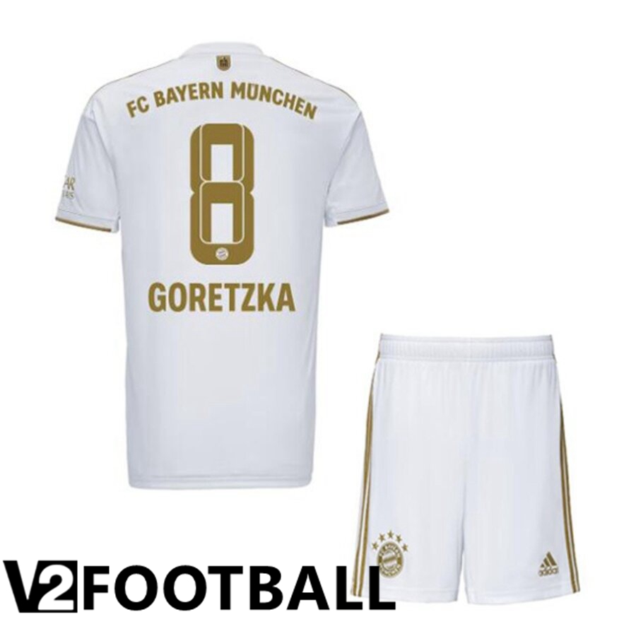 Bayern Munich (GORETZKA 8) Kids Away Shirts 2022/2023