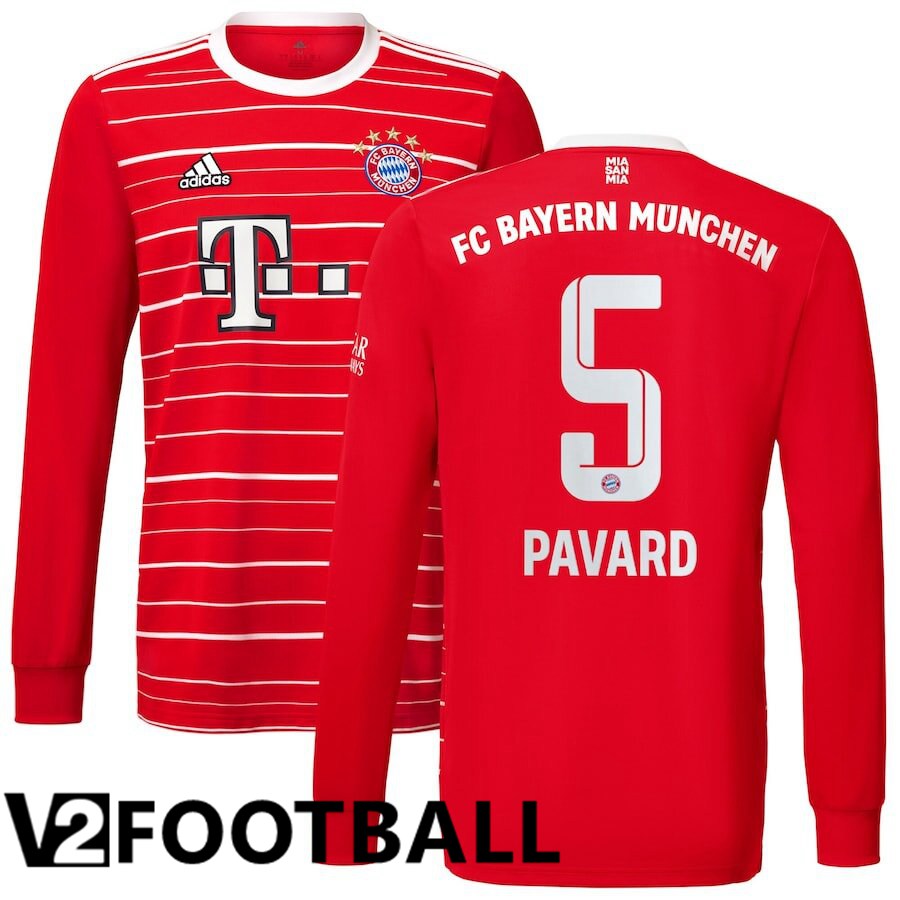 Bayern Munich (PAVARD 5) Home Shirts Long sleeve 2022/2023