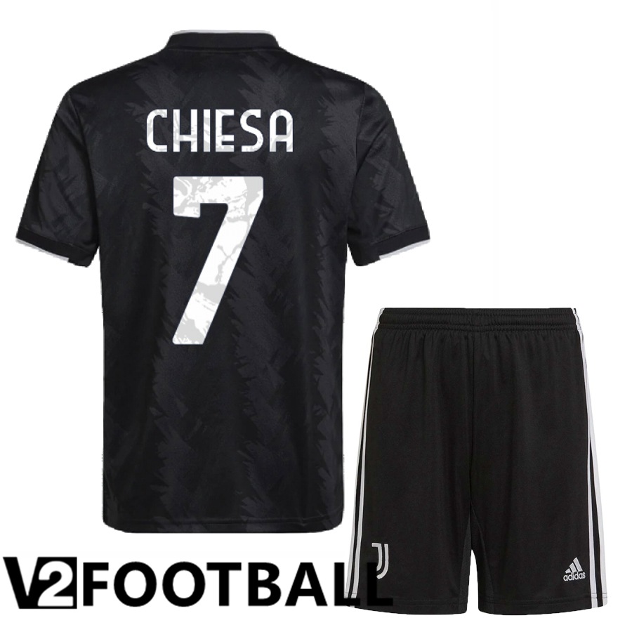 Juventus (Chiesa 7) Kids Away Shirts 2022/2023