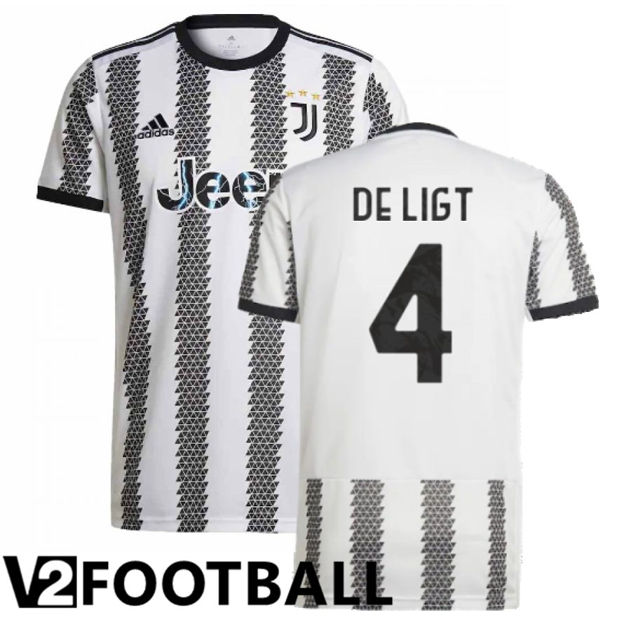 Juventus (De Ligt 4) Home Shirts 2022/2023